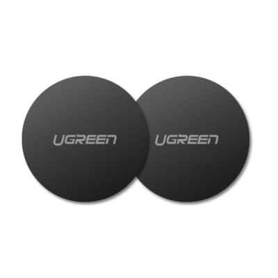 Пластина для магнітного тримача UGREEN LP123 Rounded Metal Plate for Magnetic Phone Stand 2 Pack (Black)