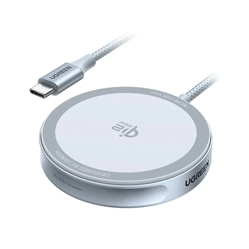 Бездротовий зарядний пристрій UGREEN W753 25W Magnetic Wireless Charger Starlight Blue