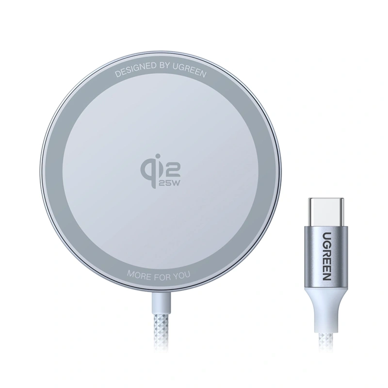 Бездротовий зарядний пристрій UGREEN W753 25W Magnetic Wireless Charger Starlight Blue