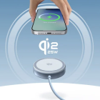 Бездротовий зарядний пристрій UGREEN W753 25W Magnetic Wireless Charger Starlight Blue