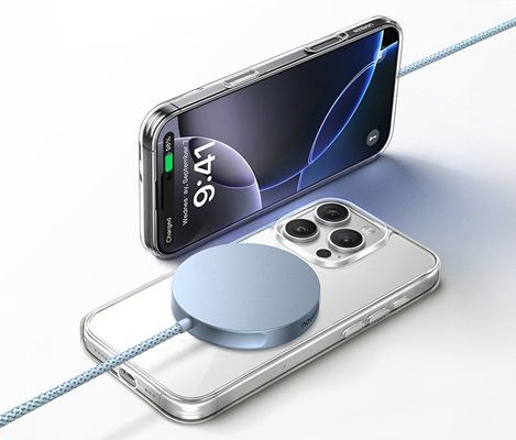 Бездротовий зарядний пристрій UGREEN W753 25W Magnetic Wireless Charger Starlight Blue