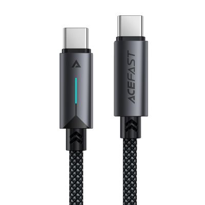 Кабель ACEFAST C19-03, Type-C to Type-C, 60W, 1.2m, Nylon Braid, Aluminum Alloy connectors, Black