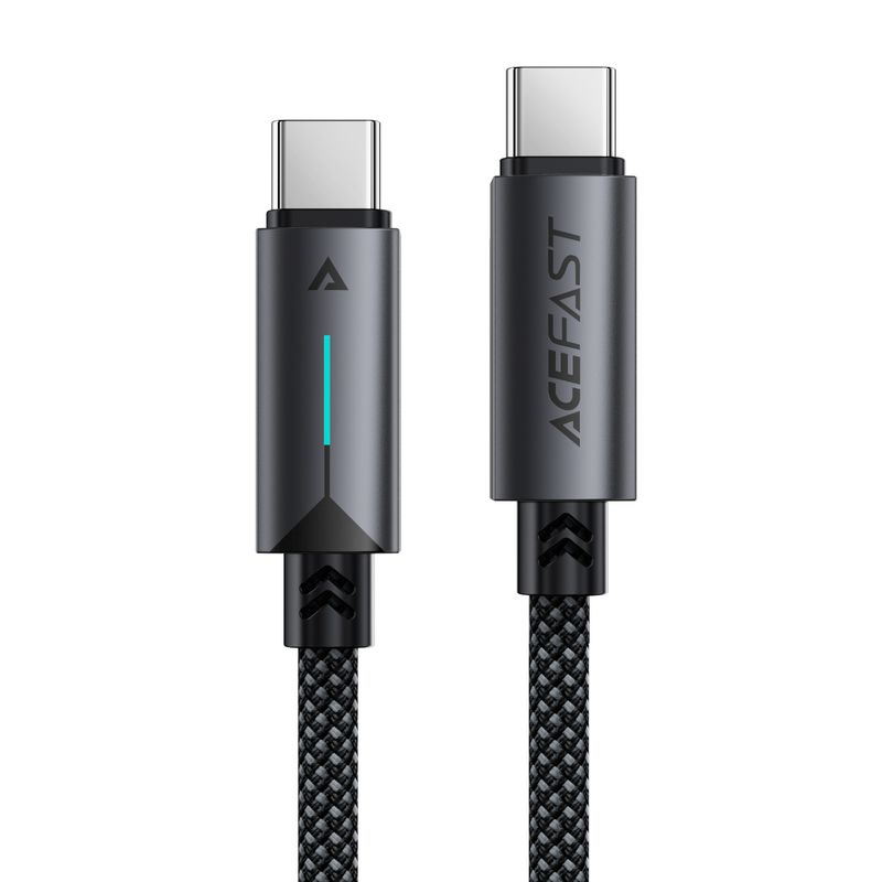 Кабель ACEFAST C19-03, Type-C to Type-C, 60W, 1.2m, Nylon Braid, Aluminum Alloy connectors, Black