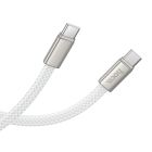 Кабель HOCO X125 Exceso 60W charging data cable C to C White