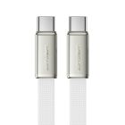 Кабель ACEFAST C24-03, Type-C to Type-C, 60W, 3A, 1.2m, Braided wire, Zinc alloy + TPE connectors, White