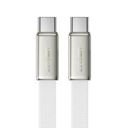Кабель ACEFAST C24-03, Type-C to Type-C, 60W, 3A, 1.2m, Braided wire, Zinc alloy + TPE connectors, White