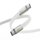 Кабель ACEFAST C24-03, Type-C to Type-C, 60W, 3A, 1.2m, Braided wire, Zinc alloy + TPE connectors, White