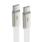 Кабель ACEFAST C24-03, Type-C to Type-C, 60W, 3A, 1.2m, Braided wire, Zinc alloy + TPE connectors, White