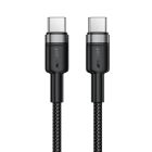 Кабель ACEFAST C22-03, Type-C to Type-C, 60W, 3A, 1.2m, Nylon Braid, Aluminum Alloy + TPE connectors, Black