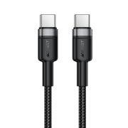 Кабель ACEFAST C22-03, Type-C to Type-C, 60W, 3A, 1.2m, Nylon Braid, Aluminum Alloy + TPE connectors, Black