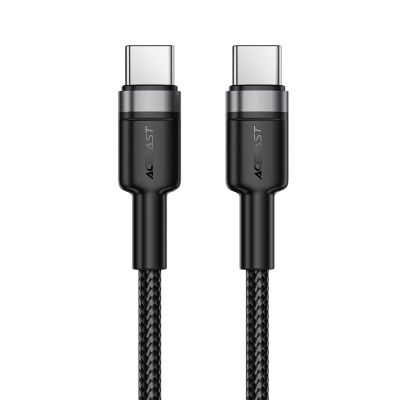 Кабель ACEFAST C22-03, Type-C to Type-C, 60W, 3A, 1.2m, Nylon Braid, Aluminum Alloy + TPE connectors, Black