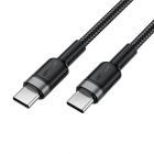 Кабель ACEFAST C22-03, Type-C to Type-C, 60W, 3A, 1.2m, Nylon Braid, Aluminum Alloy + TPE connectors, Black