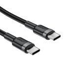 Кабель ACEFAST C22-03, Type-C to Type-C, 60W, 3A, 1.2m, Nylon Braid, Aluminum Alloy + TPE connectors, Black