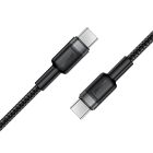 Кабель ACEFAST C22-03, Type-C to Type-C, 60W, 3A, 1.2m, Nylon Braid, Aluminum Alloy + TPE connectors, Black