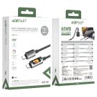 Кабель ACEFAST C21-03, Type-C to Type-C, 60W, 1.2m, Nylon, Aluminum Alloy connectors, Black