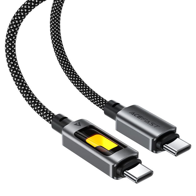 Кабель ACEFAST C21-03, Type-C to Type-C, 60W, 1.2m, Nylon, Aluminum Alloy connectors, Black