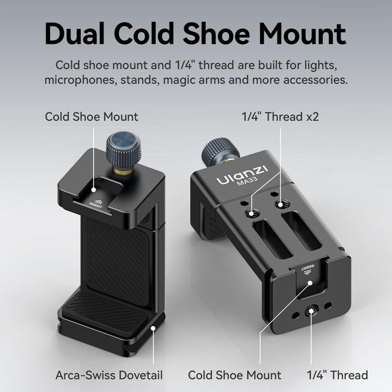 Тримач для телефону Ulanzi MA33 Phone Holder Black