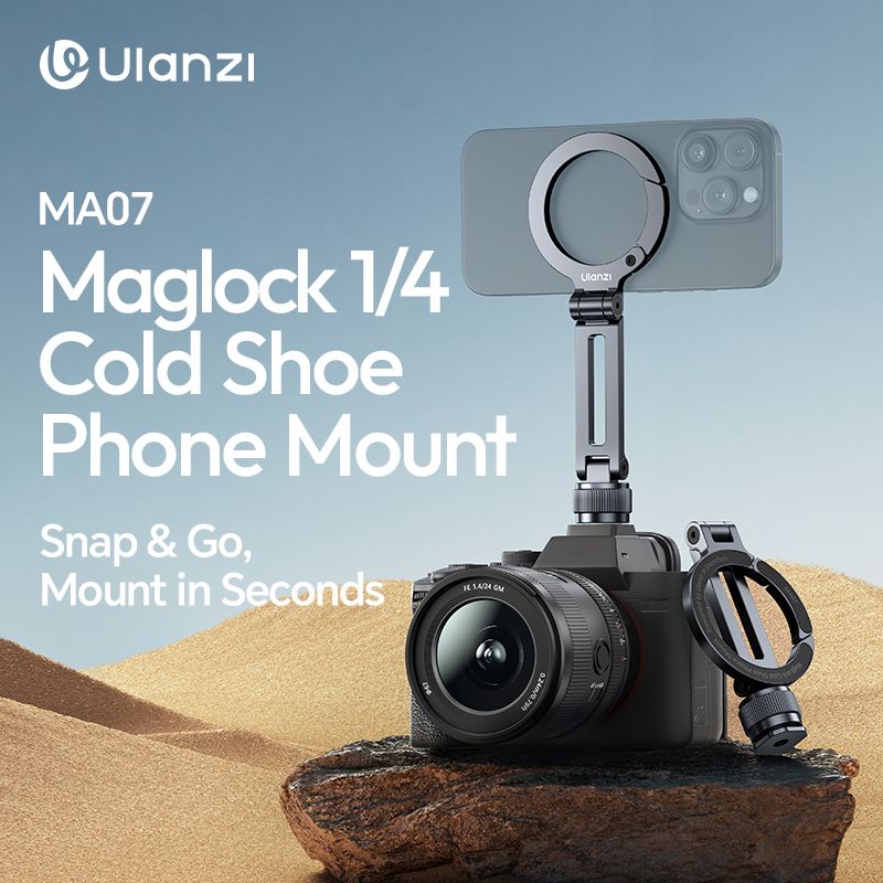 Тримач для телефону Ulanzi MA07 Maglock 1/4 Cold Shoe Phone Mount Black