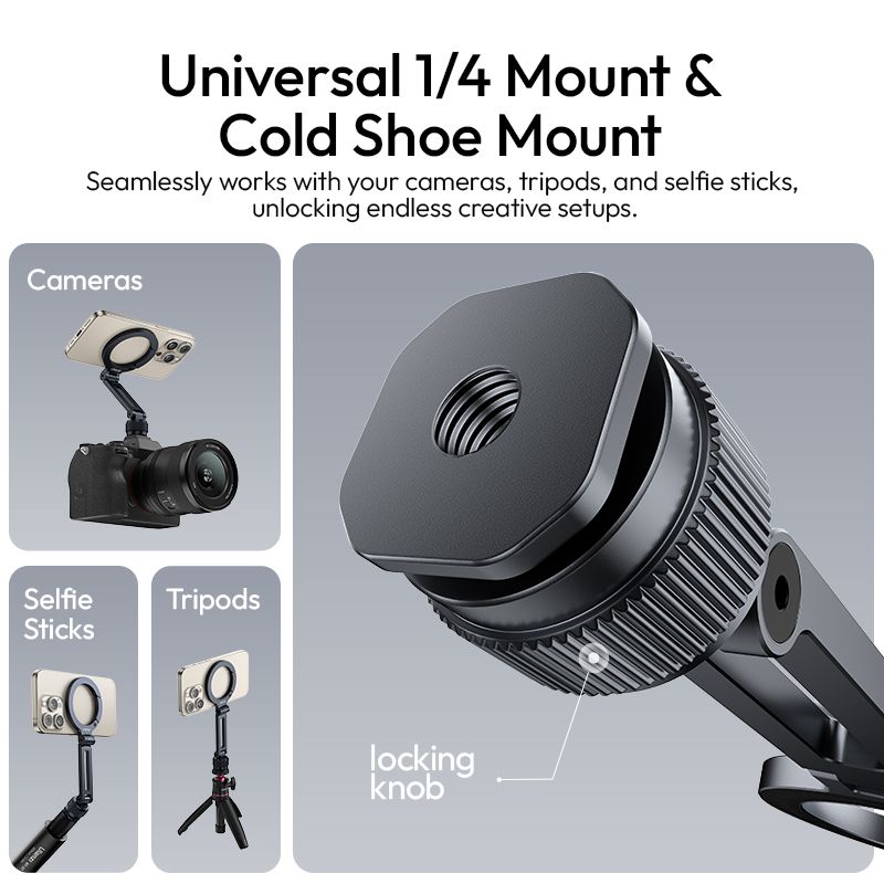Тримач для телефону Ulanzi MA07 Maglock 1/4 Cold Shoe Phone Mount Black