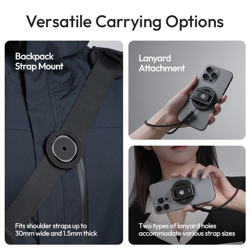 Тримач для телефону Ulanzi MA50 Uka Magnetic Phone Holder Black
