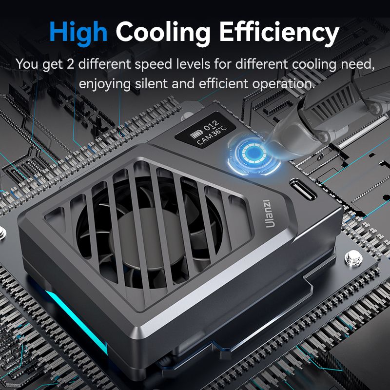 Кулер охолодження камери Ulanzi Ulanzi CA25 Camera Cooling Fan For Sony / Canon / FUJIFILM Black