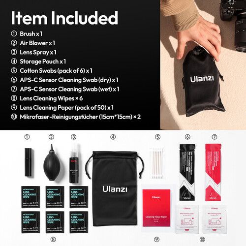Набір для чистки Ulanzi CO72 10-in-1 Cleaning Kit