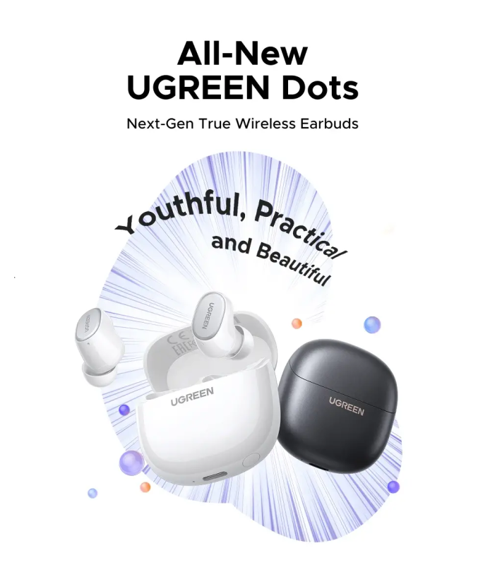 Навушники UGREEN WS220 Dots white