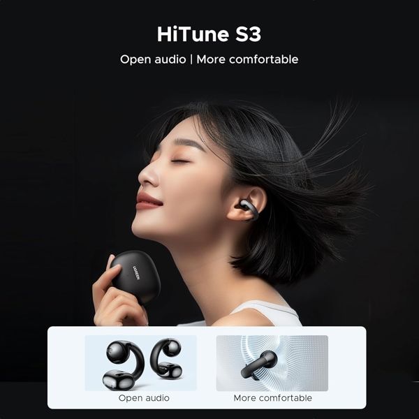 Бездротові навушники TWS UGREEN WS209 HiTune S3 True Wireless, ENC, IPX5, Black