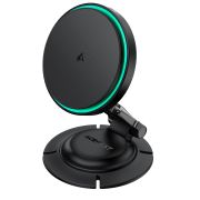 Автотримач для телефона з БЗП ACEFAST D65 magnetic folding wireless charging car holder Black
