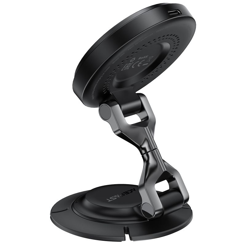 Автотримач для телефона з БЗП ACEFAST D65 magnetic folding wireless charging car holder Black