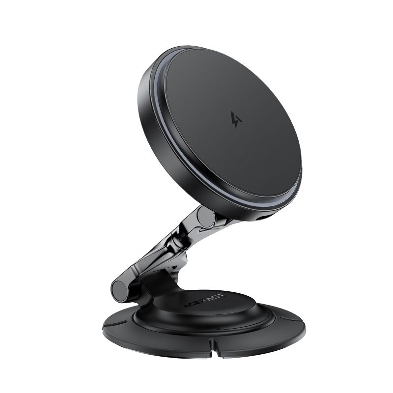 Автотримач для телефона з БЗП ACEFAST D65 magnetic folding wireless charging car holder Black