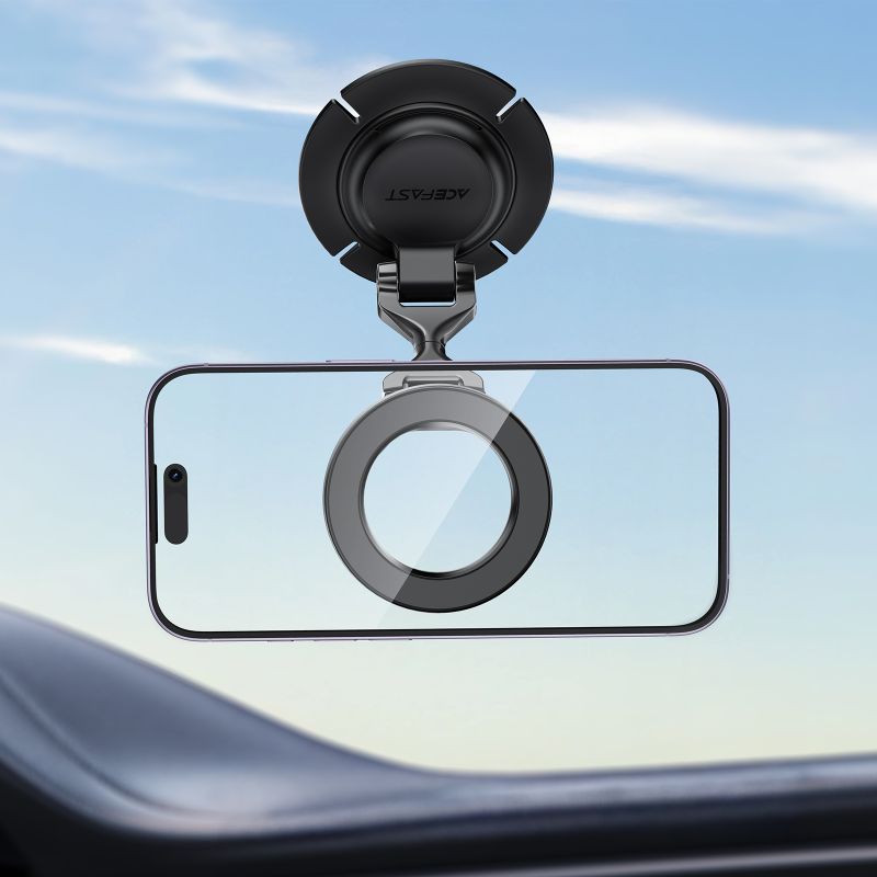 Автотримач для телефона з БЗП ACEFAST D65 magnetic folding wireless charging car holder Black