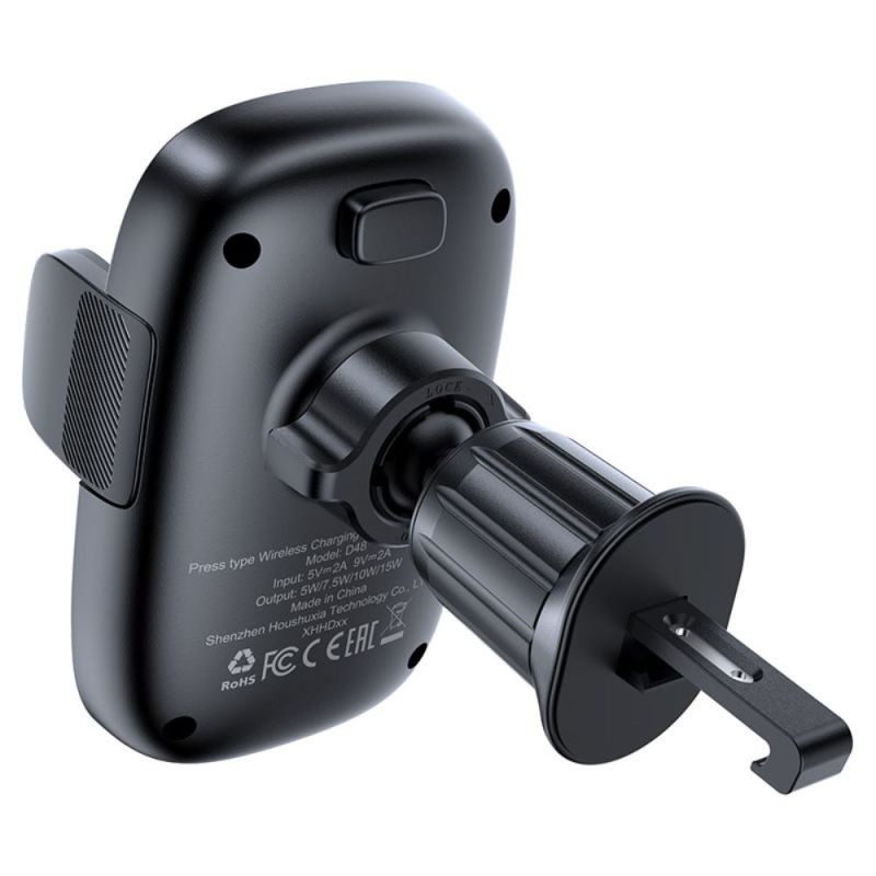 Автотримач для телефона з БЗП ACEFAST D48 press type wireless charging car holder for air vent Black
