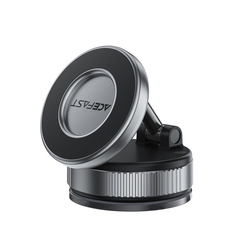 Автотримач для телефона ACEFAST E28 manual suction cup magnetic Phone holder, Metal Gray