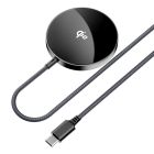 Бездротовий зарядний пристрій ACEFAST E24 QI2 desktop magnetic wireless charger with cable, Metal Gray