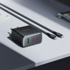 Мережевий зарядний пристрій HOCO C160A Upgrade PD65W(2C1A) charger set(C to C) Black