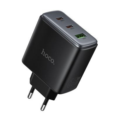Мережевий зарядний пристрій HOCO C160A Upgrade PD65W(2C1A) charger Black