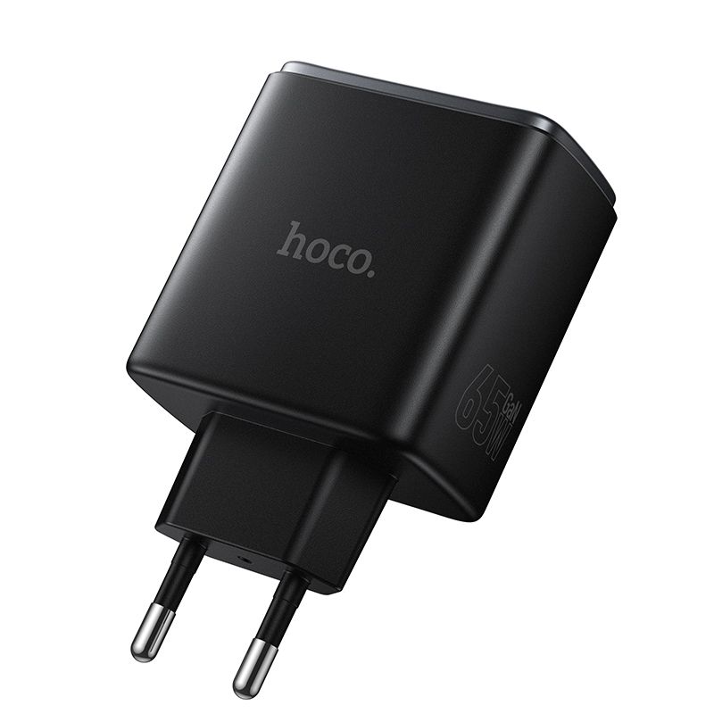 Мережевий зарядний пристрій HOCO C160A Upgrade PD65W(2C1A) charger Black