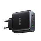 Мережевий зарядний пристрій HOCO C160A Upgrade PD65W(2C1A) charger Black
