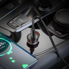 Автомобільний зарядний пристрій HOCO NZ16 Rigorous single port PD30W car charger Metal Grey