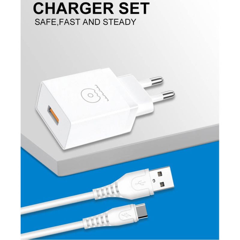 Мережевий зарядний пристрій WUW-T66 Single USB home charger kit