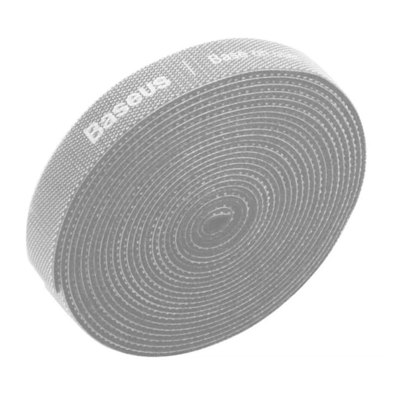 Органайзер для кабелю Baseus Colourful Circle Velcro strap 3m Gray