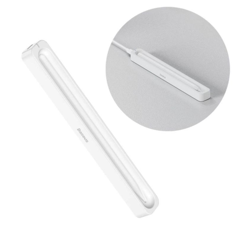 Кейс для зарядки стилуса Baseus Smooth Writing Stylus Wireless Charging Case Moon White (With Simple Charging Cable Type-C 3A 0.3m)