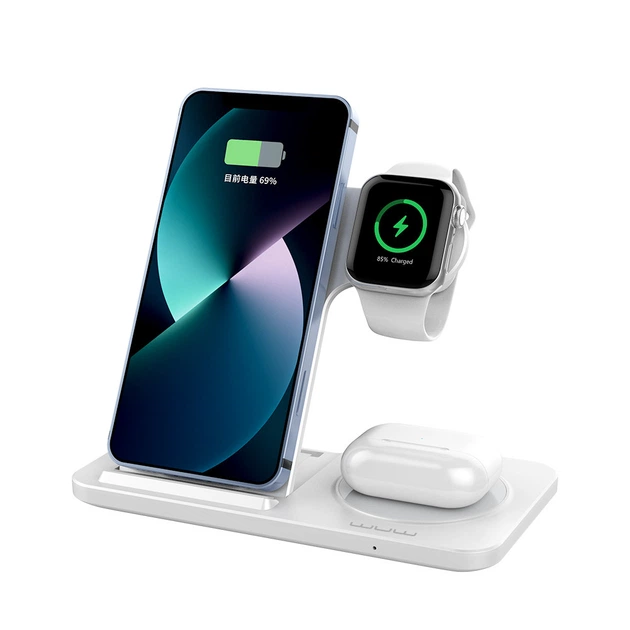 Бездротовий зарядний пристрій WUW-C250 3 in 1 desktop foldable wireless charger