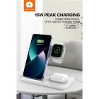 Бездротовий зарядний пристрій WUW-C250 3 in 1 desktop foldable wireless charger