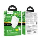 Мережевий зарядний пристрій з кабелем HOCO CS111A Lounge single-port 22.5W multi-protocol charger set(Type-C) White