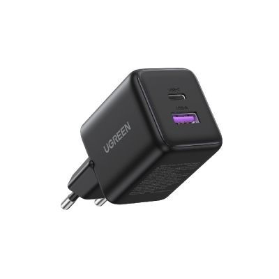 Мережевий зарядний пристрій UGREEN X516 30W 2-Port GaN Fast Charger EU Black
