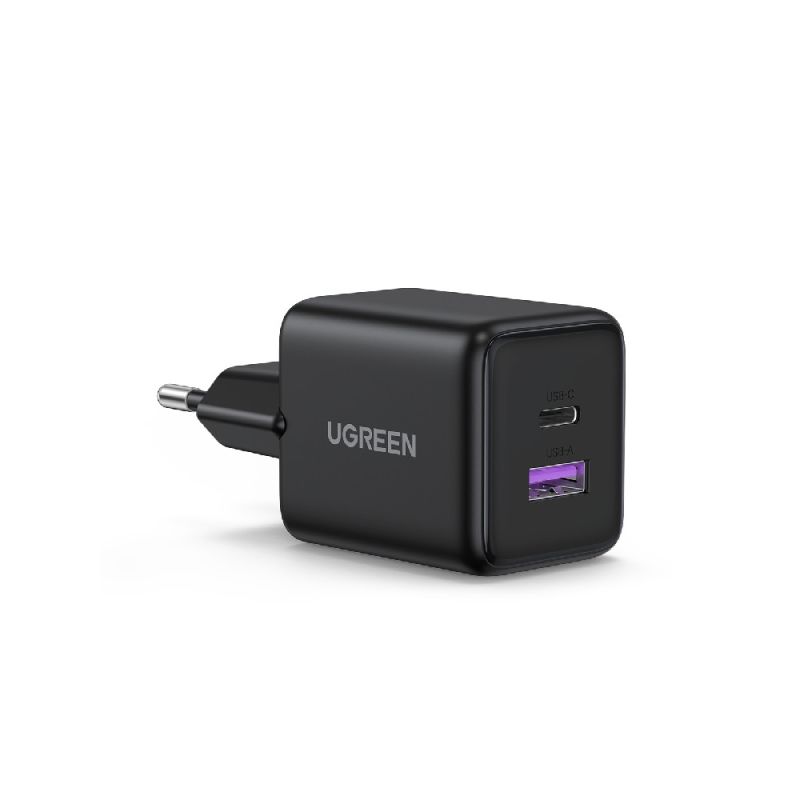 Мережевий зарядний пристрій UGREEN X516 30W 2-Port GaN Fast Charger EU Black