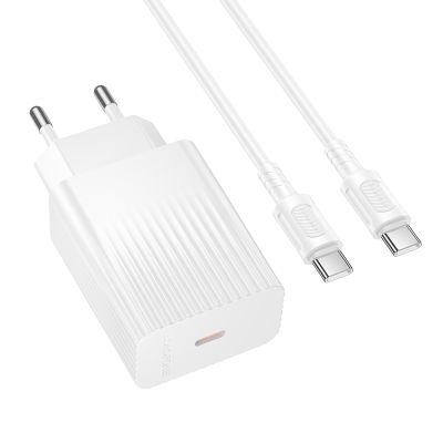 Мережевий зарядний пристрій BOROFONE BAS75A Source single port PD30W charger set (C to C) (EU)White