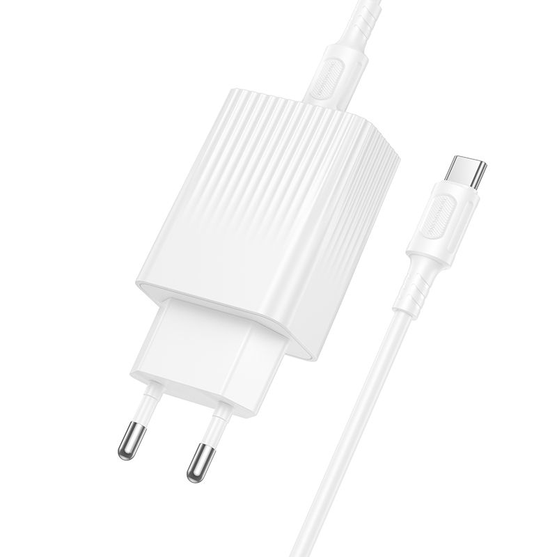 Мережевий зарядний пристрій BOROFONE BAS75A Source single port PD30W charger set (C to C) (EU)White